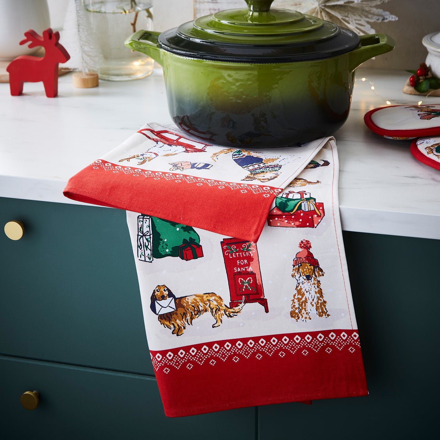 Merry Mutts Tea Towel