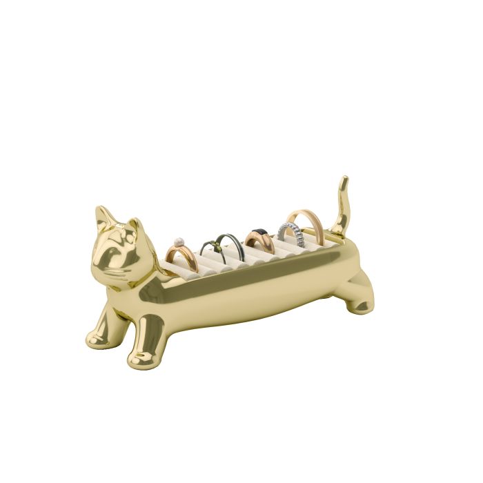 Cat Ring Holder - Brass