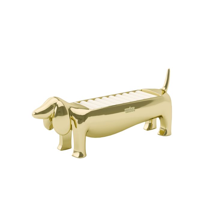 Dachshund Ring Holder - Brass