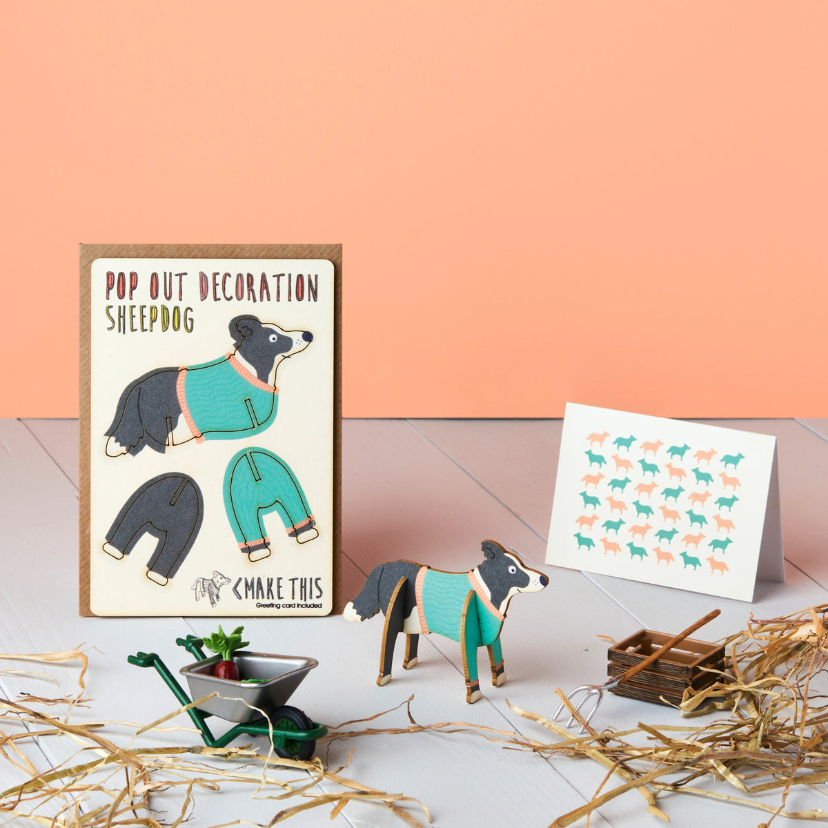 Dog Pop Out Decoration Greeting Card