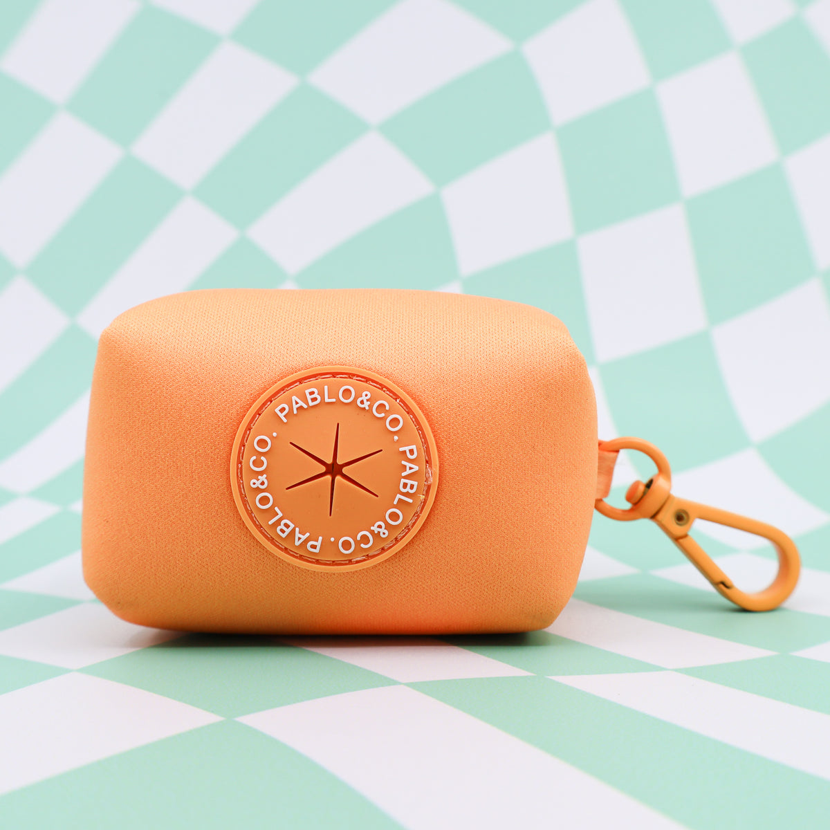 Orange Sherbet Poop Bag Holder Pablo & Co. Boutique