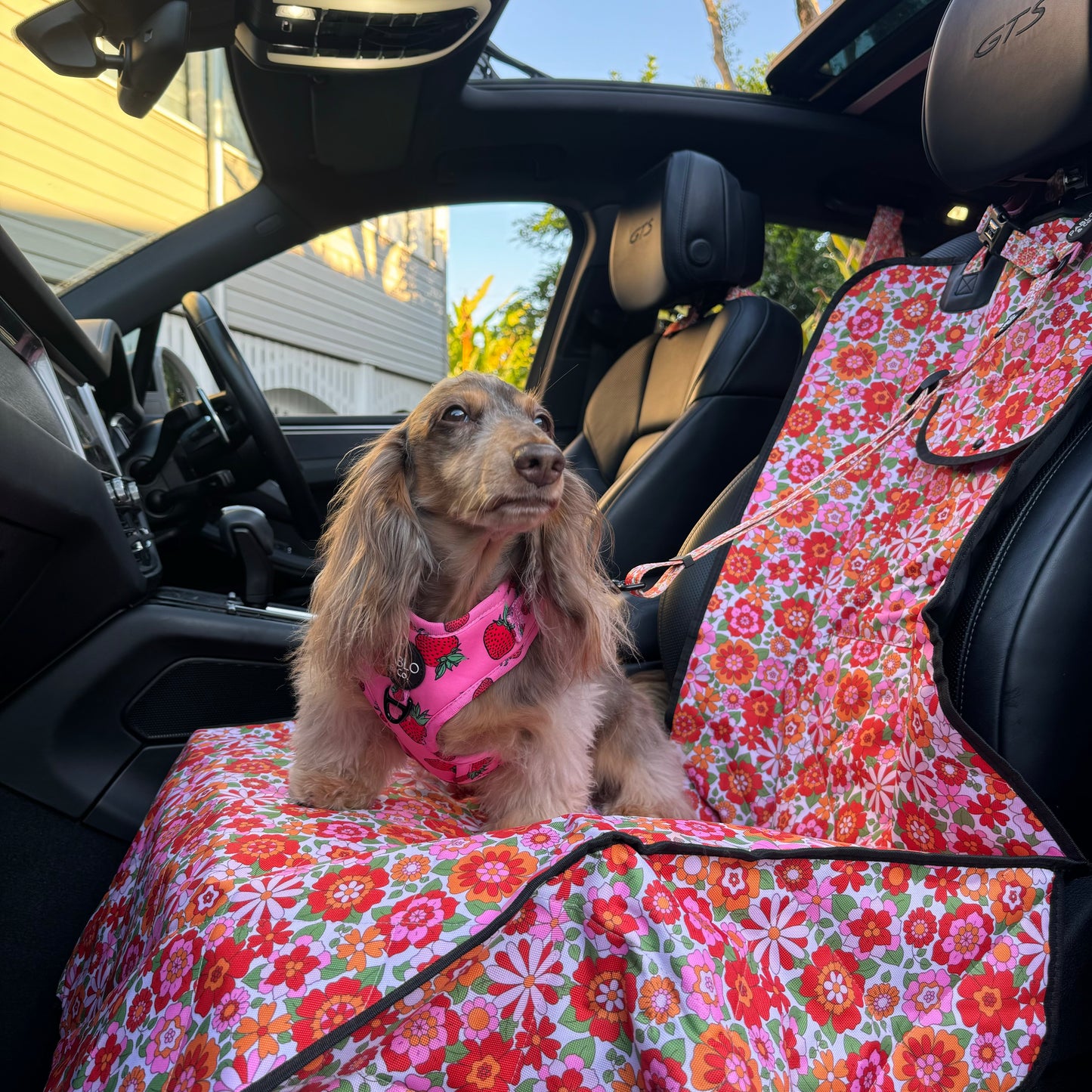 Flowers in the Field: Deluxe Single Car Seat Cover