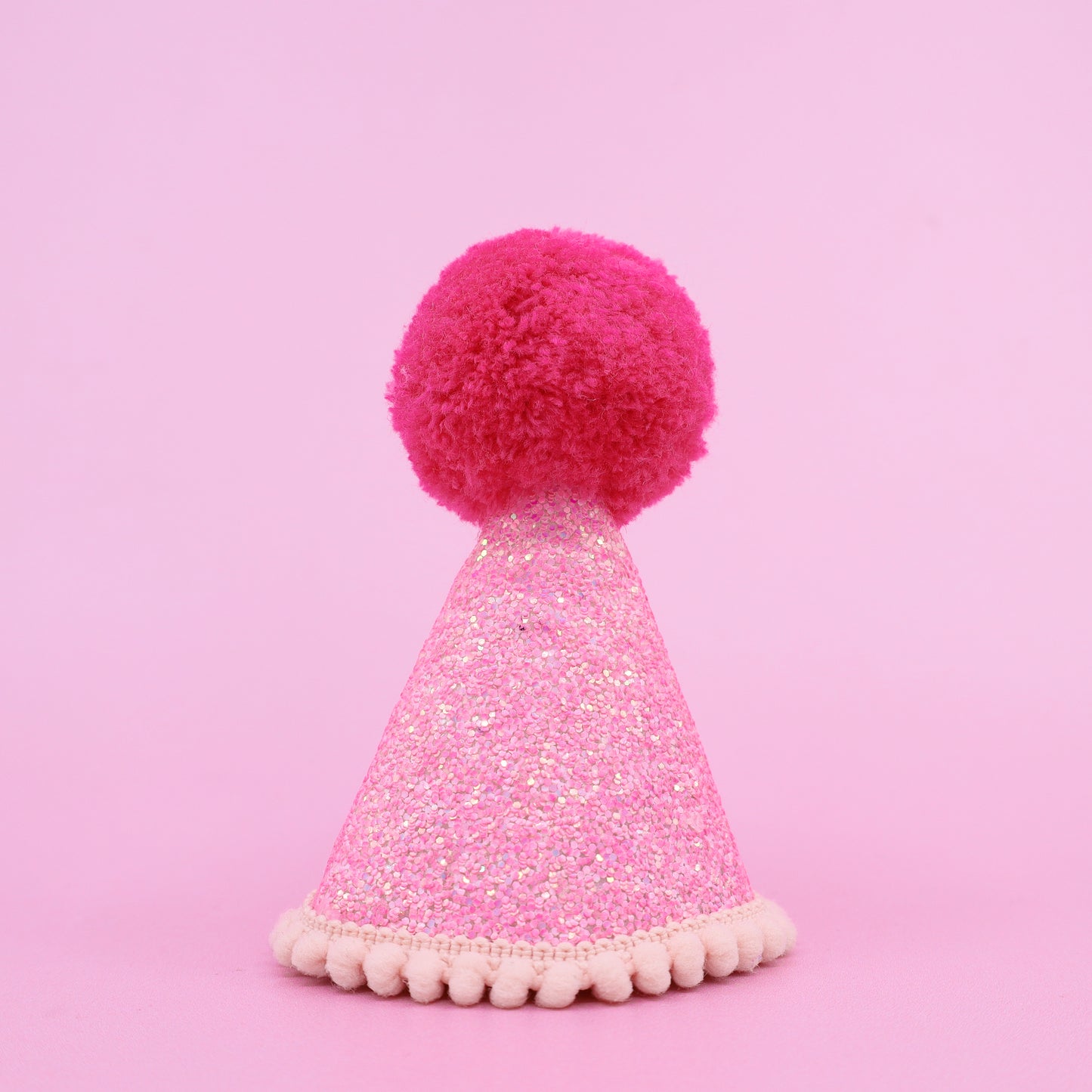 Pawty Hat: Baby Pink & Hot Pink Pom Pom
