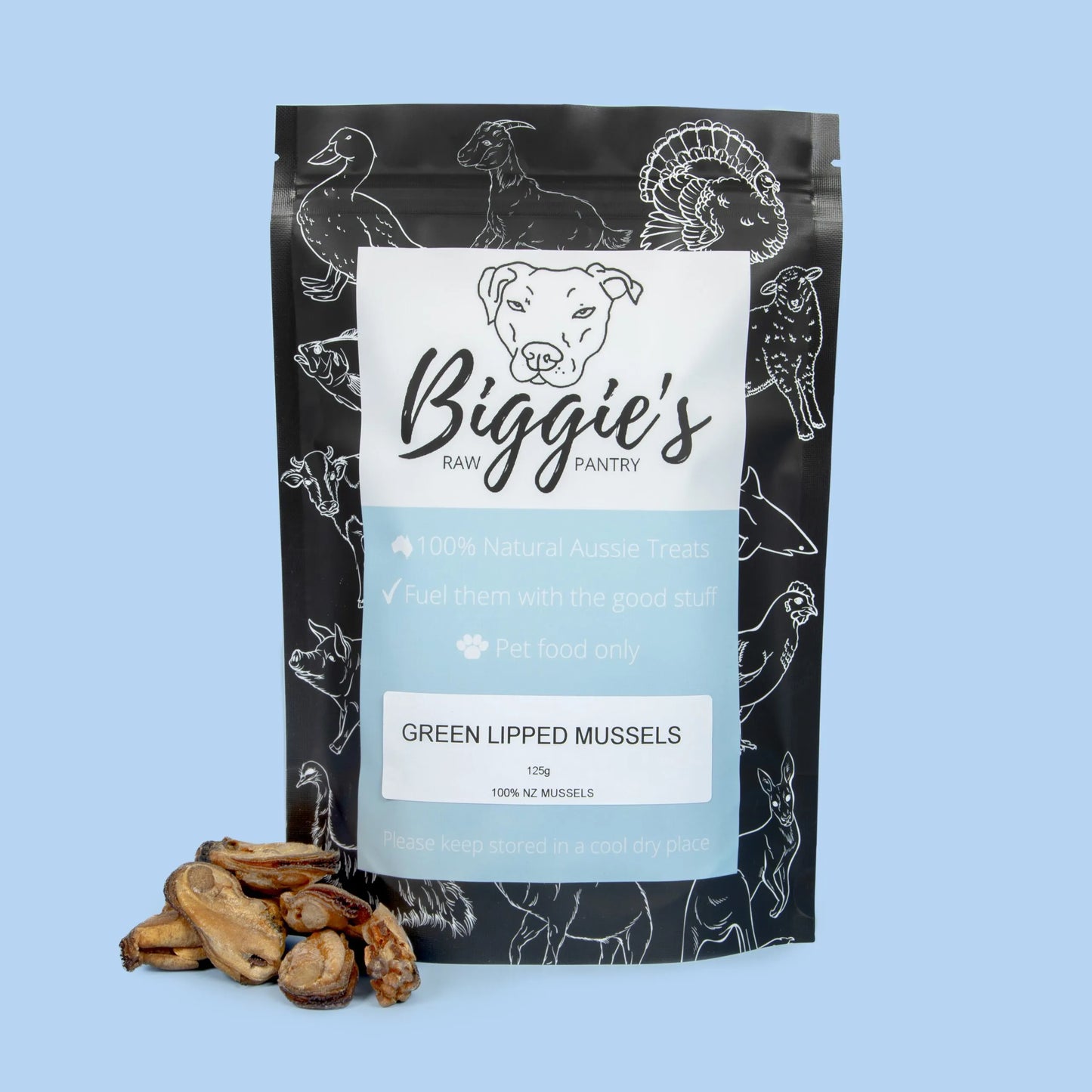 Biggie's Raw Pantry: Green Lipped Mussels 125g