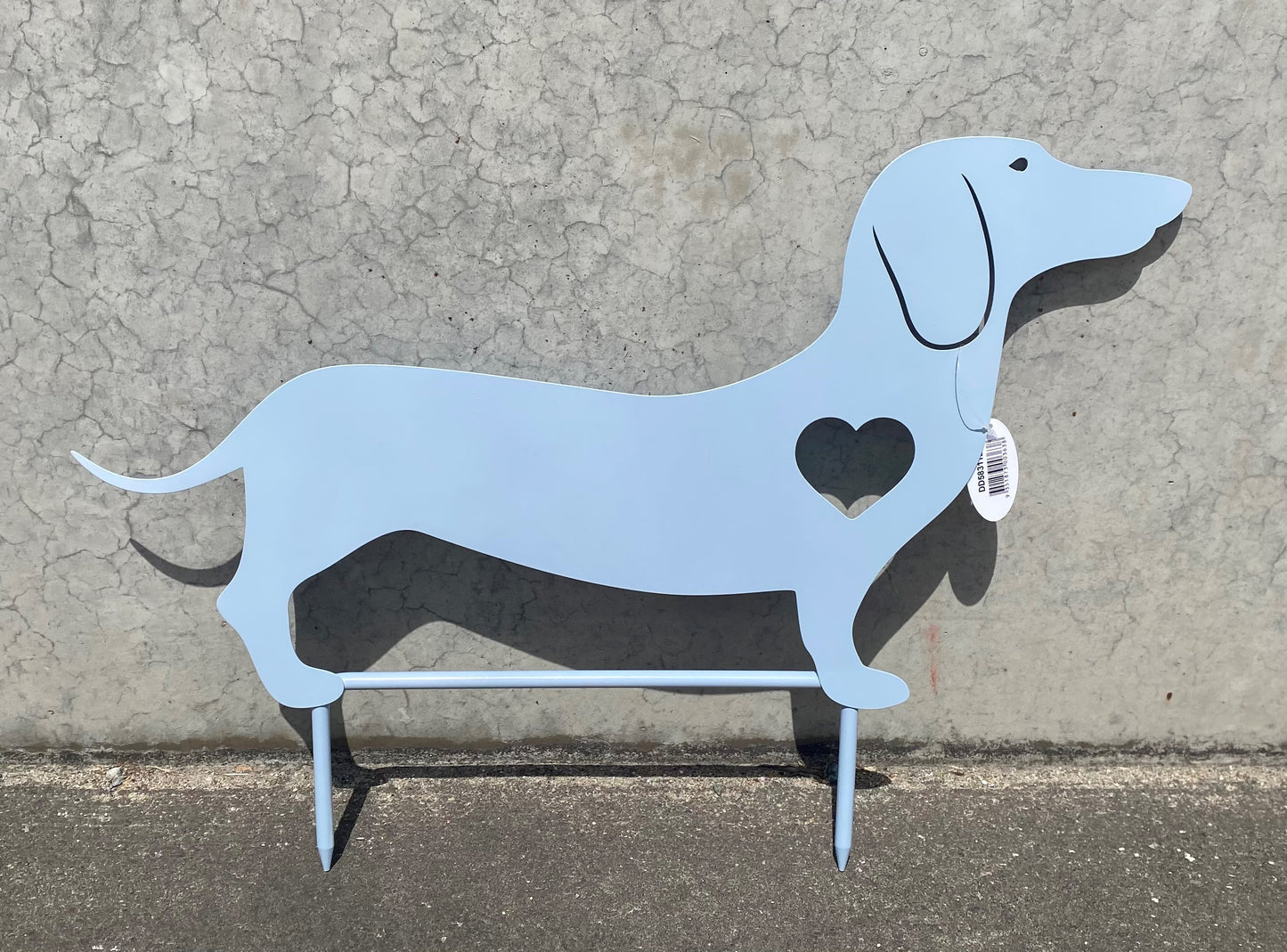 Dachshund Garden Stake: Baby Blue