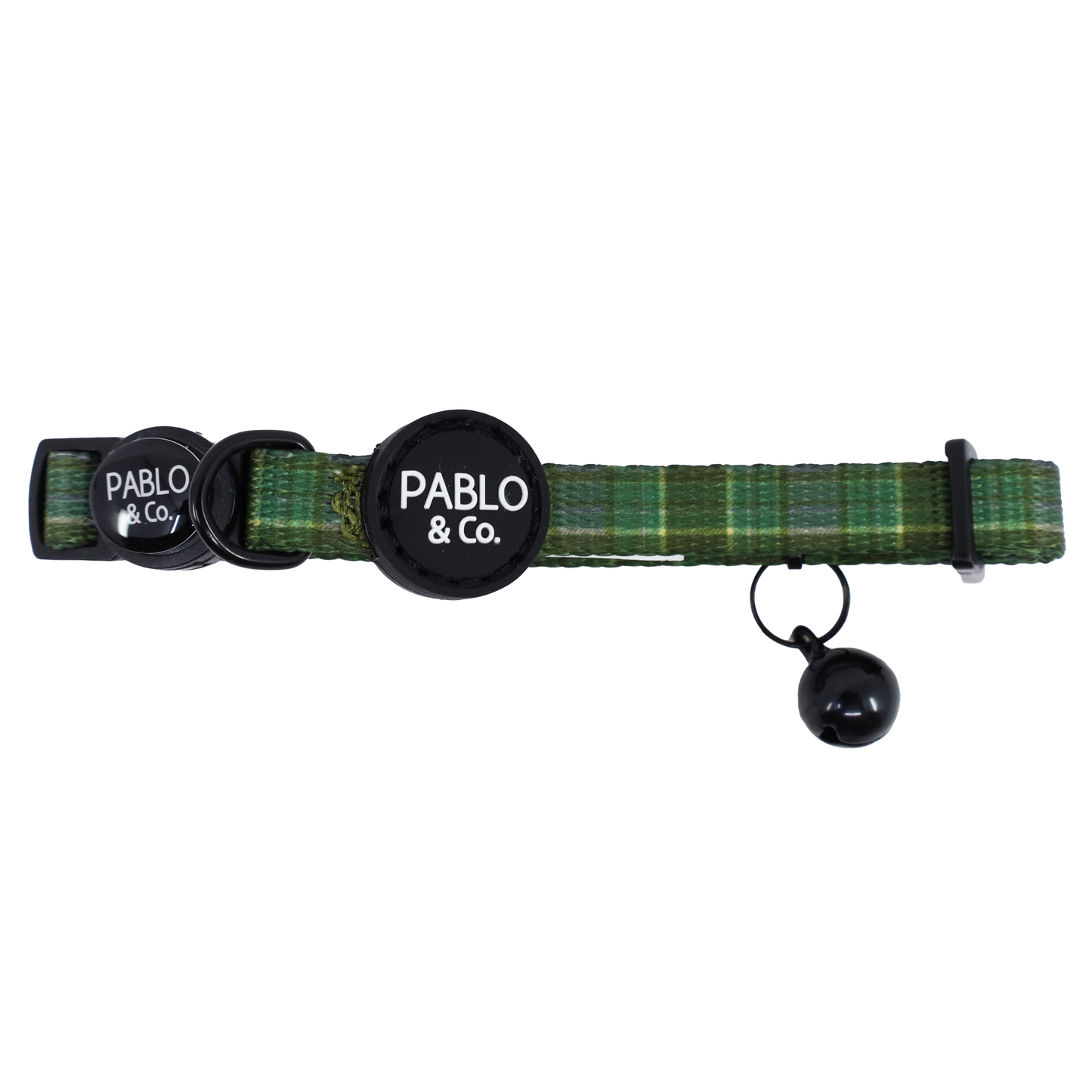 Green Plaid: Cat Collar