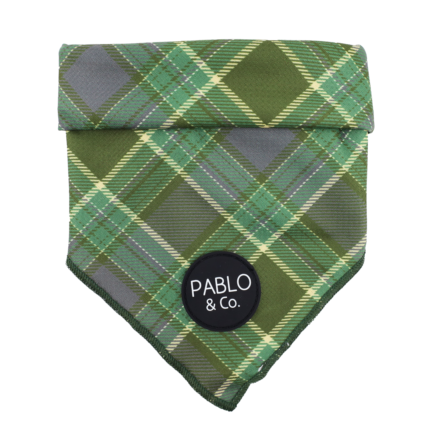 Green Plaid: Dog Bandana