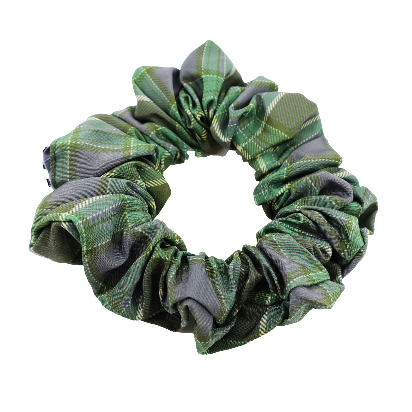Green Plaid: Scrunchie
