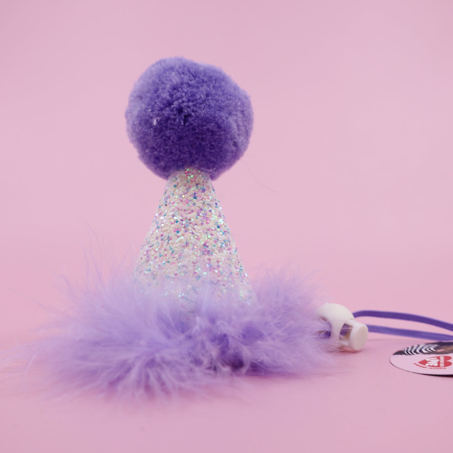 Pawty Hat: Purple with Purple Fluff