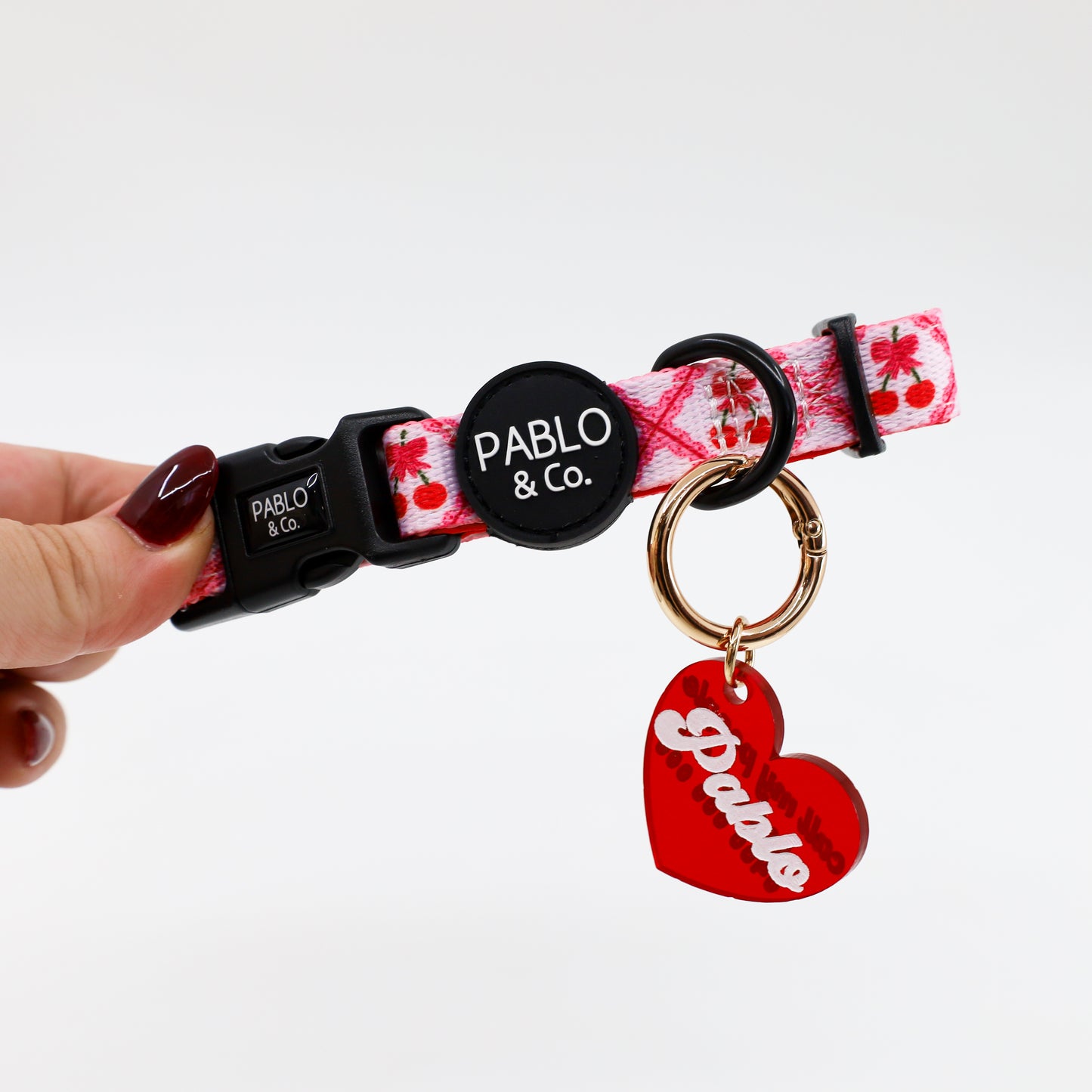Personalised Pet ID Tag: Red Heart