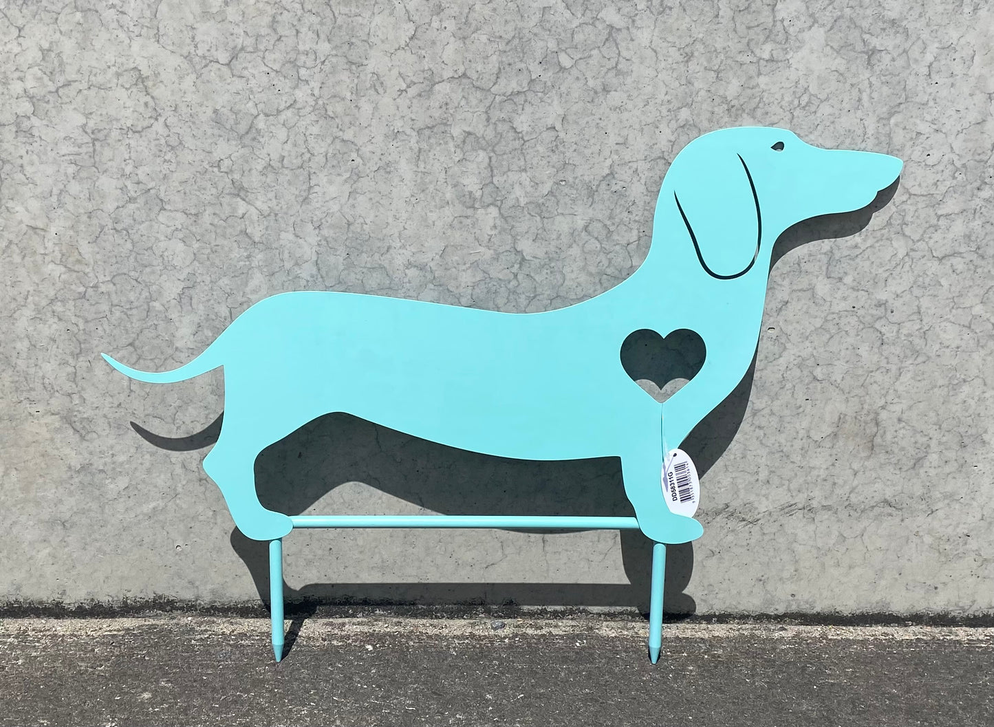 Dachshund Garden Stake: Teal