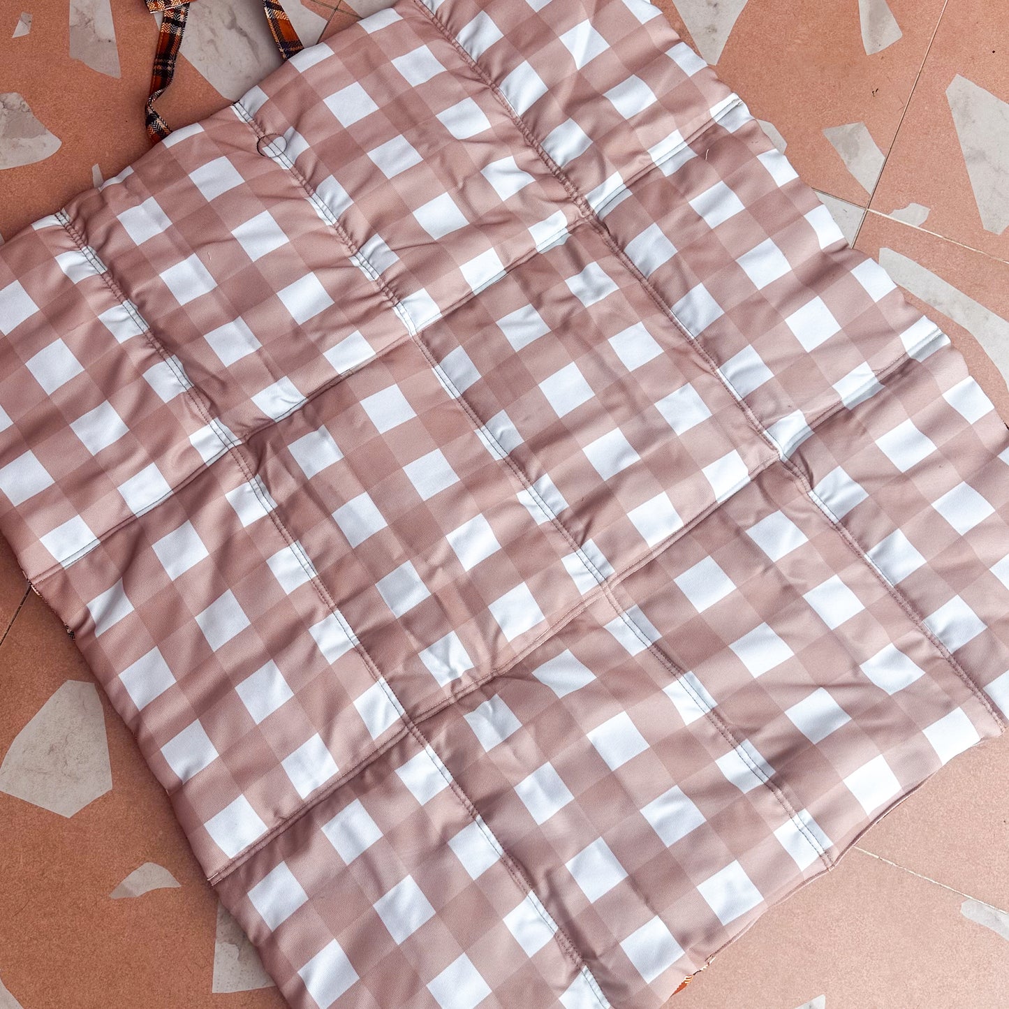 Deluxe Travel Mat: Vintage Plaid / Chocolate Gingham