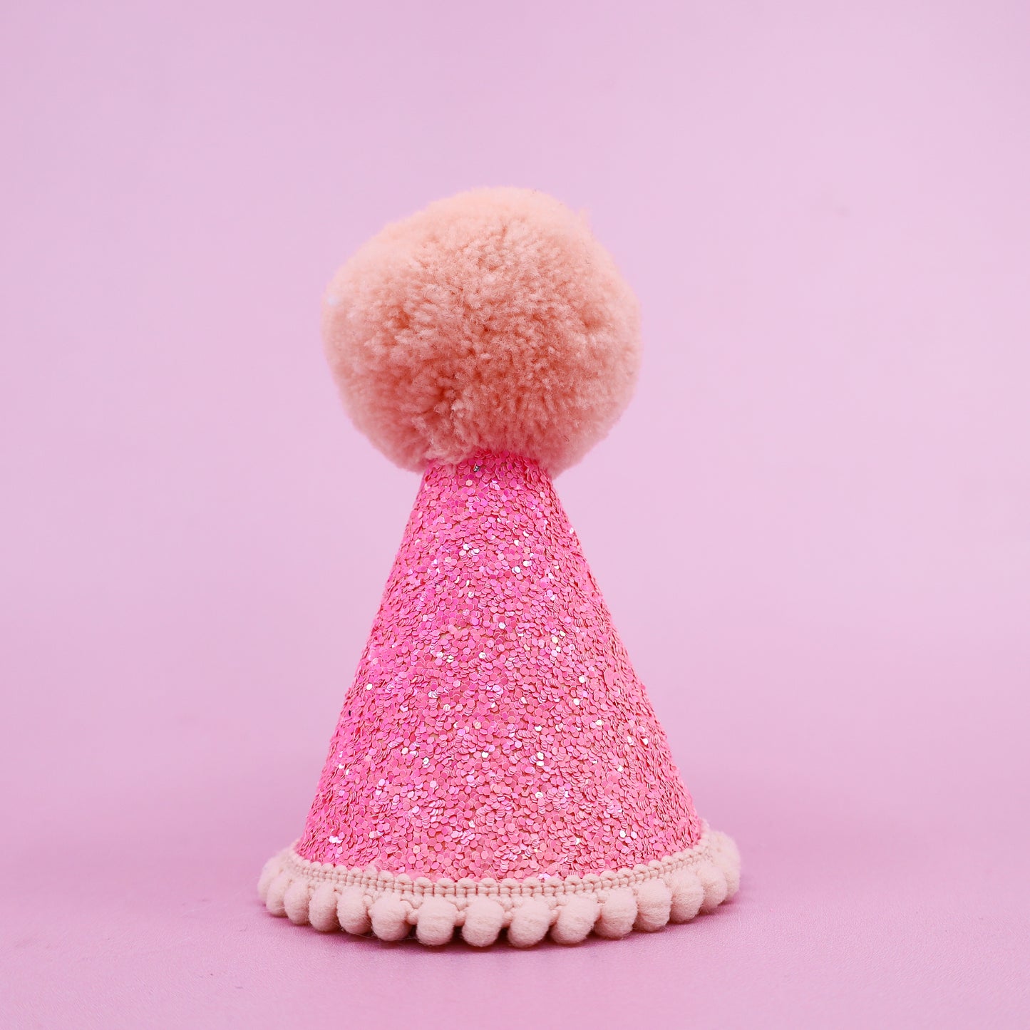 Pawty Hat: Pink & Peach Pom Pom