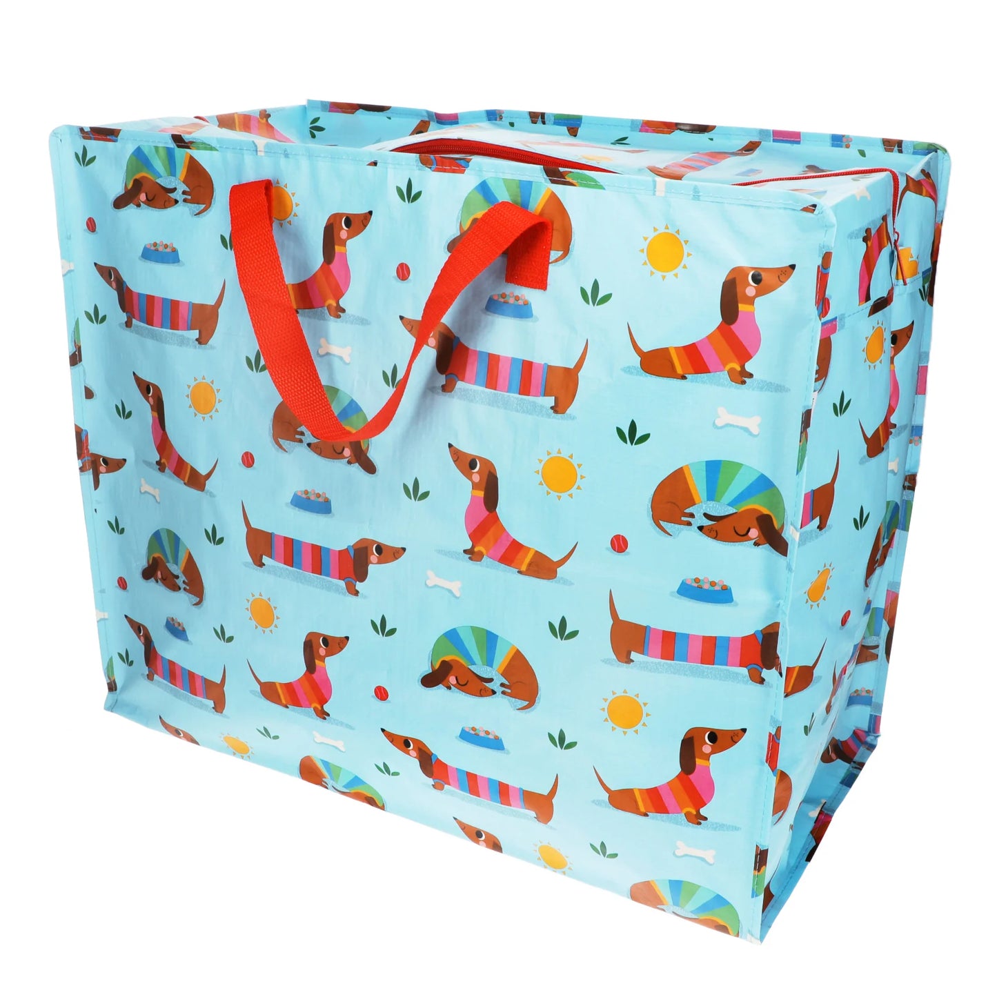 Jumbo Storage Bag: Sausage Dog Blue