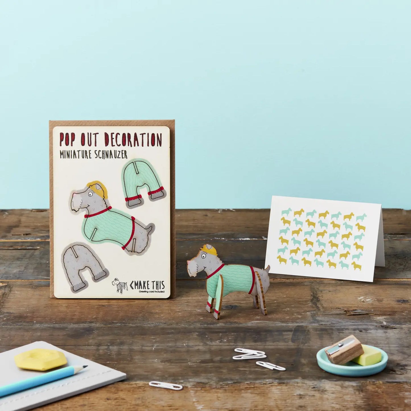 Dog Pop Out Decoration Greeting Card