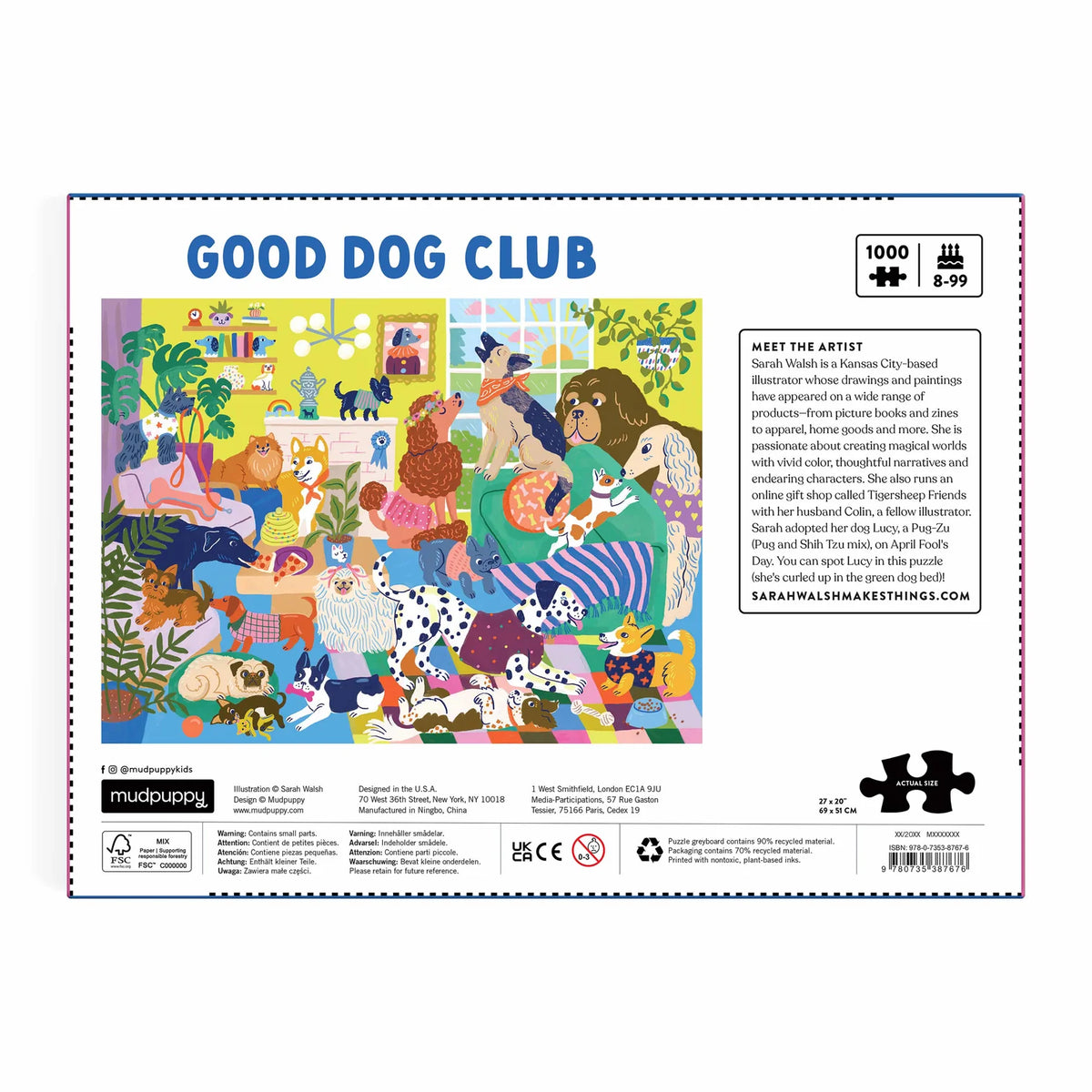 Mudpuppy: Good Dog Club 1000pcs Puzzle