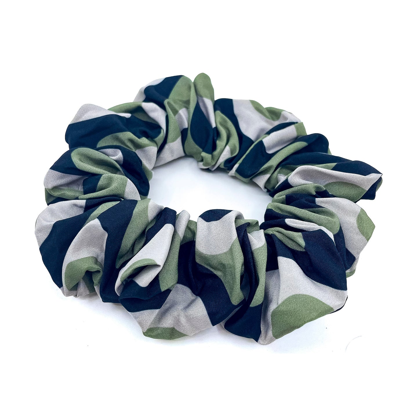 Navy Wavy Scrunchie
