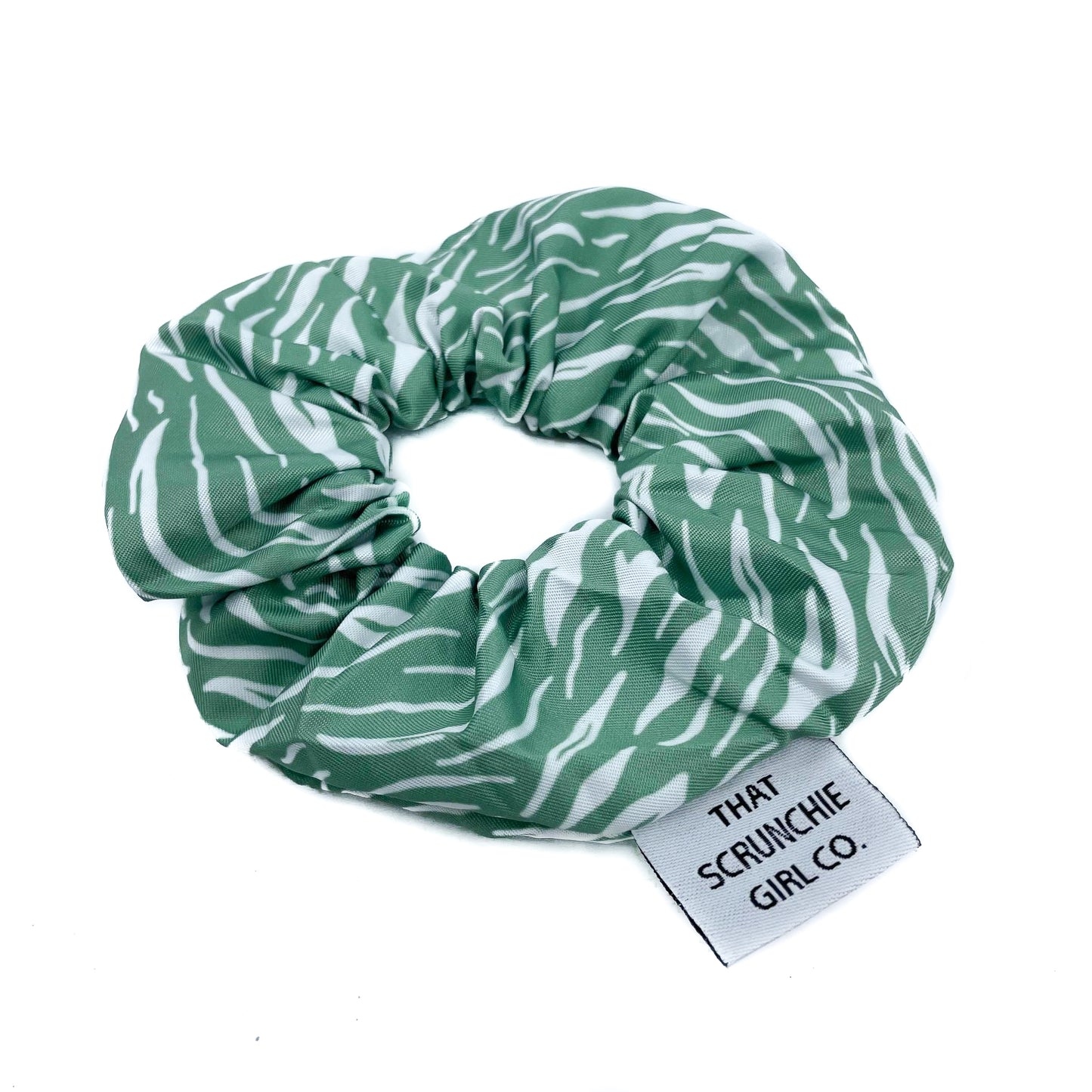 Green Zebra Scrunchie