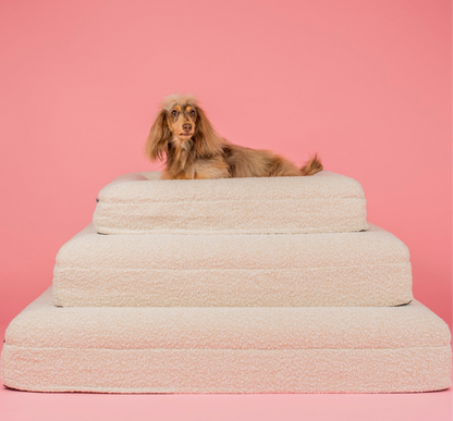 Orthopedic Memory Foam Boucle Dog Bed: Cloud