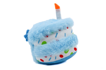 Birthday Cake Squeaky Toy - Blue