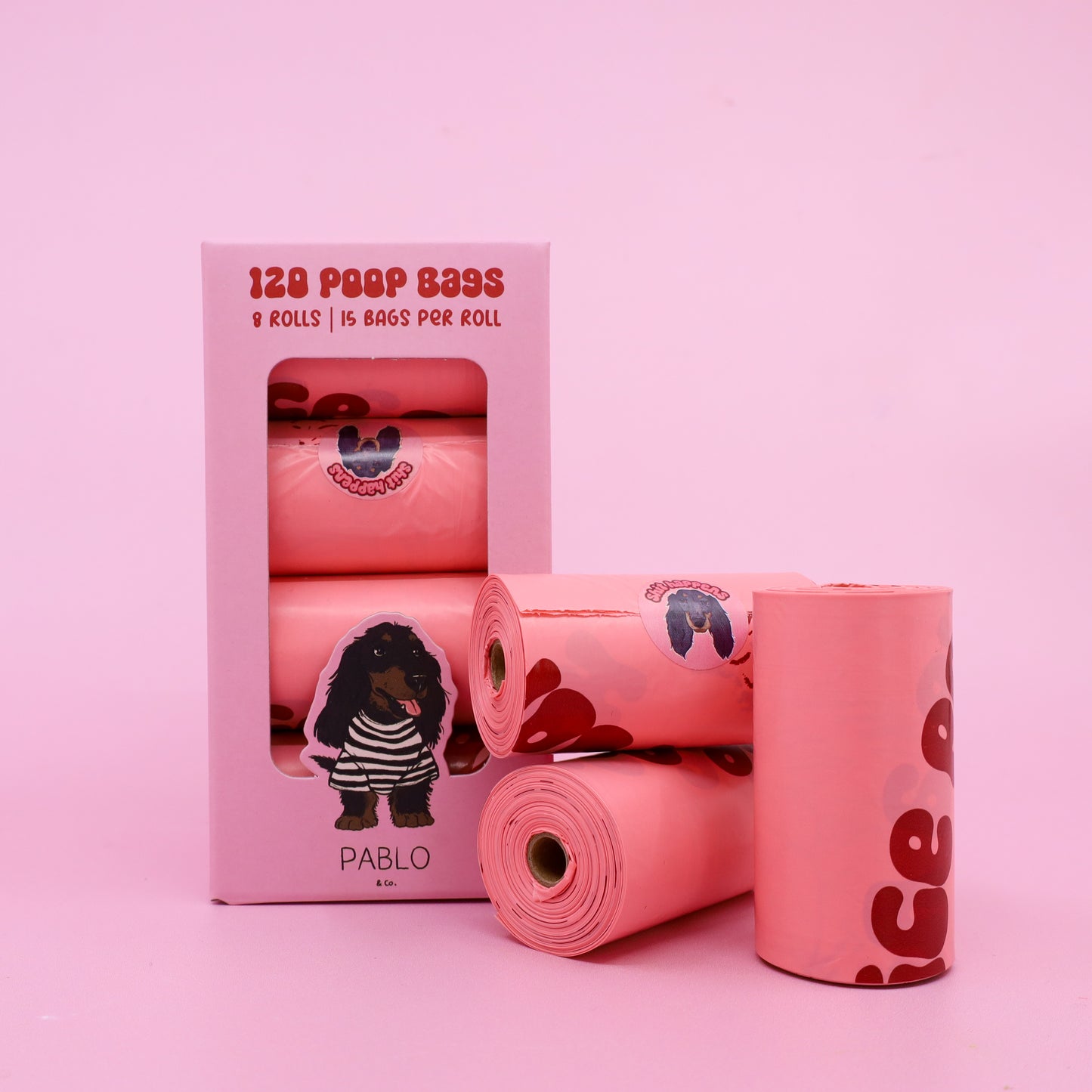120 Premium Dog Poop Bags (8 Rolls)