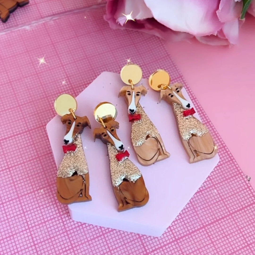 Greyhound Pet Earrings