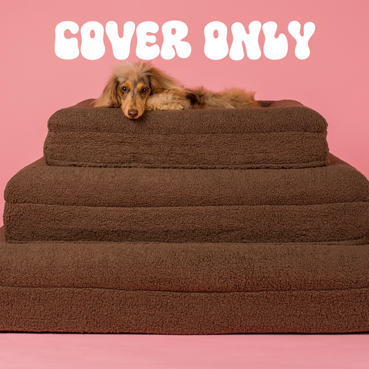 Teddy Dog Bed Cover: Espresso (cover only)