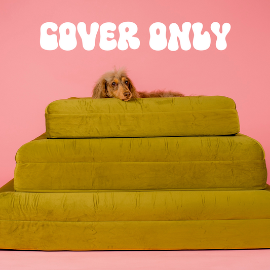 Velvet Dog Bed Cover: Pistachio (cover only)