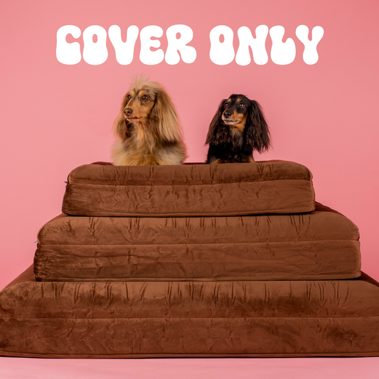 Velvet Dog Bed Cover: Dark Chocolate (cover only)