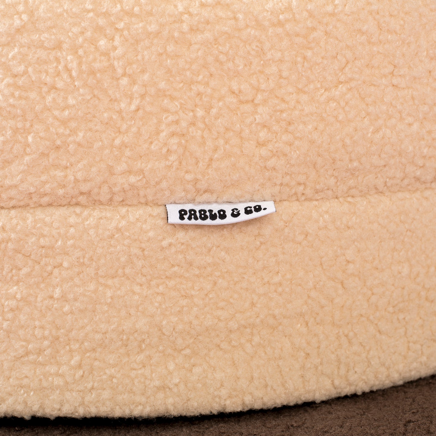 Orthopedic Memory Foam Teddy Donut Dog Bed: Latte