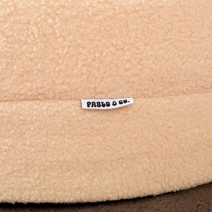 Orthopedic Memory Foam Teddy Donut Dog Bed: Latte