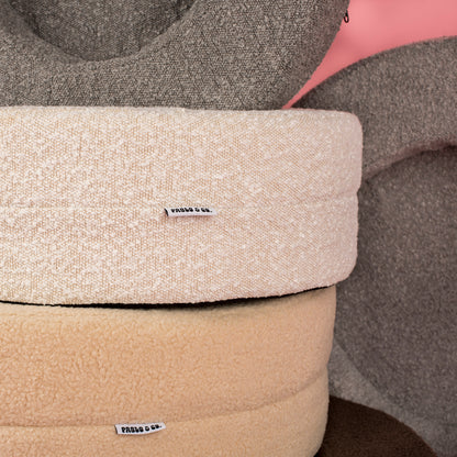 Orthopedic Memory Foam Boucle Donut Dog Bed: Cloud