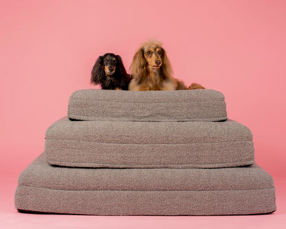 Orthopedic Memory Foam Boucle Dog Bed: Storm