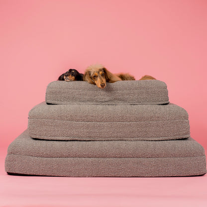 Orthopedic Memory Foam Boucle Dog Bed: Storm