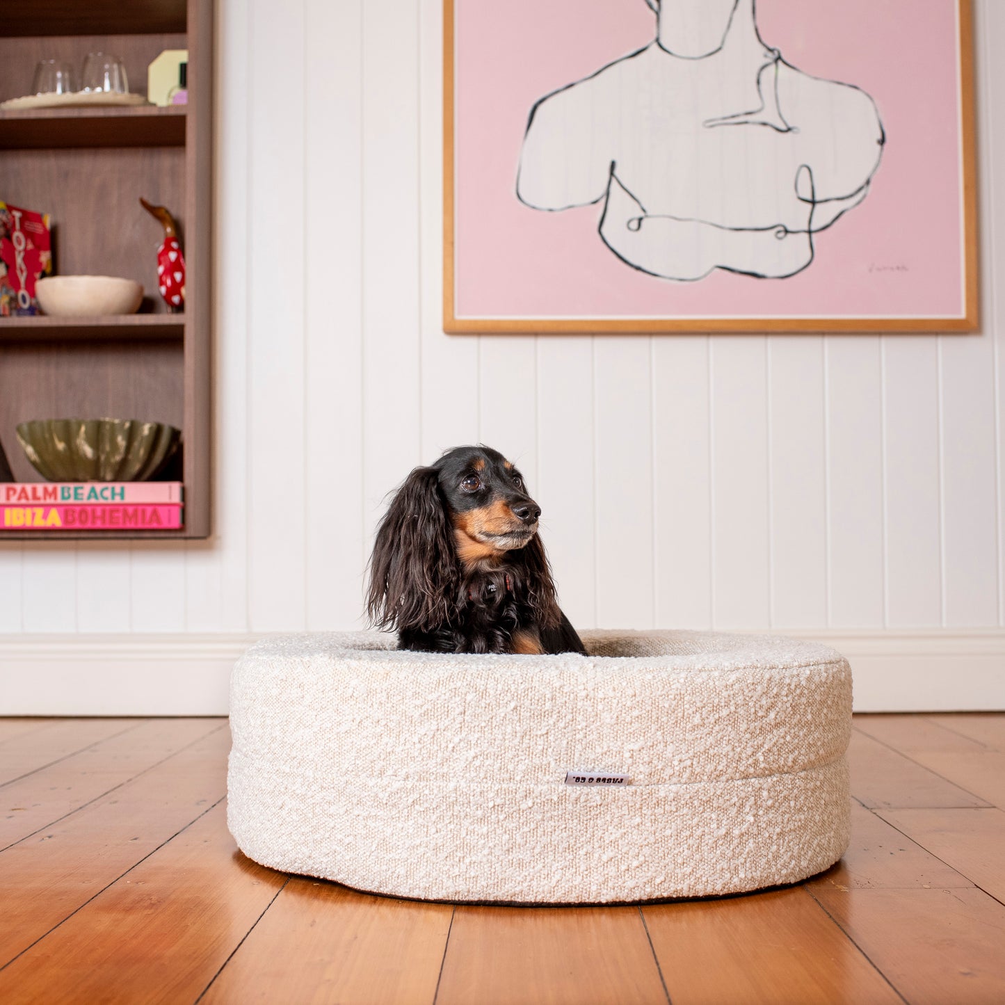 Orthopedic Memory Foam Boucle Donut Dog Bed: Cloud