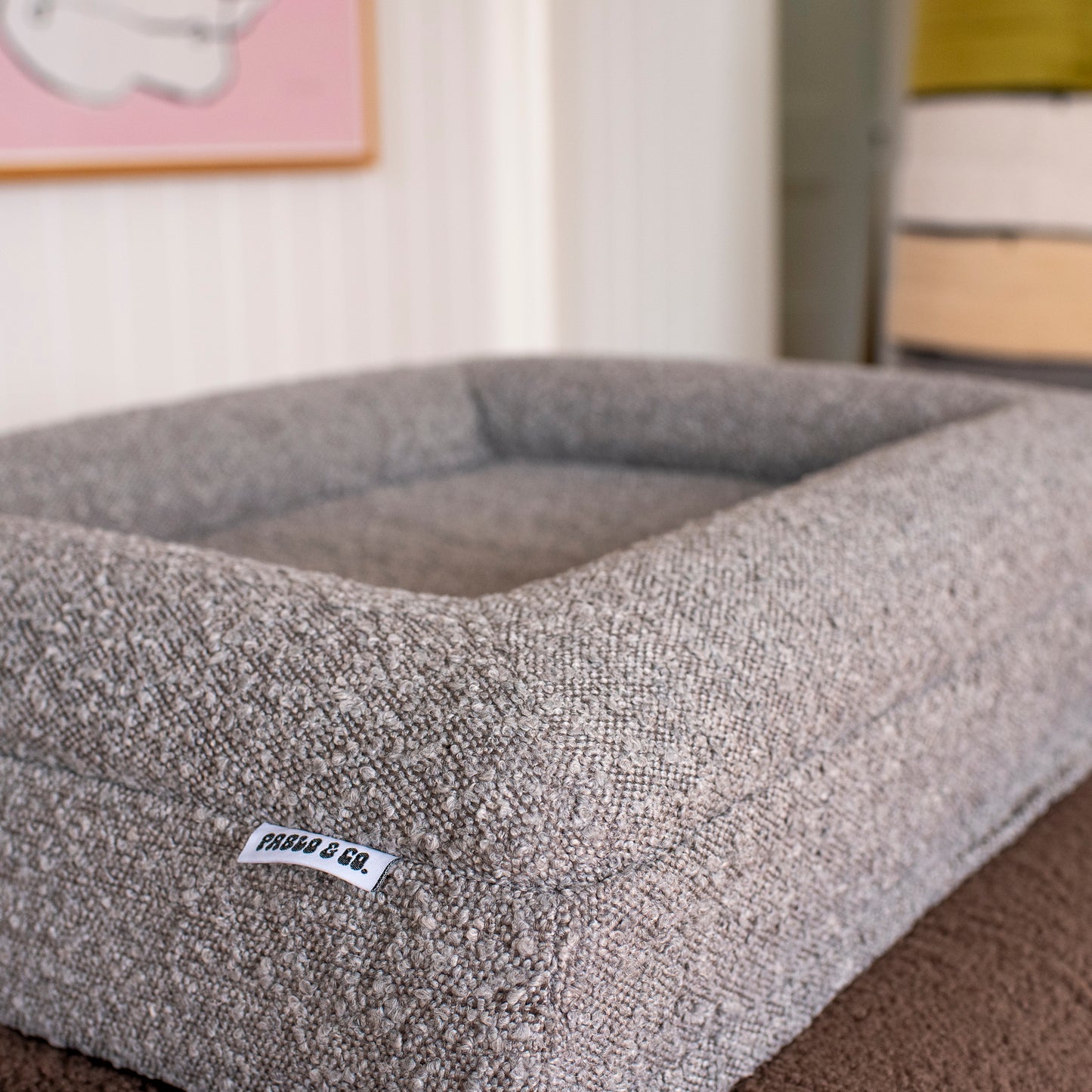 Orthopedic Memory Foam Boucle Dog Bed: Storm