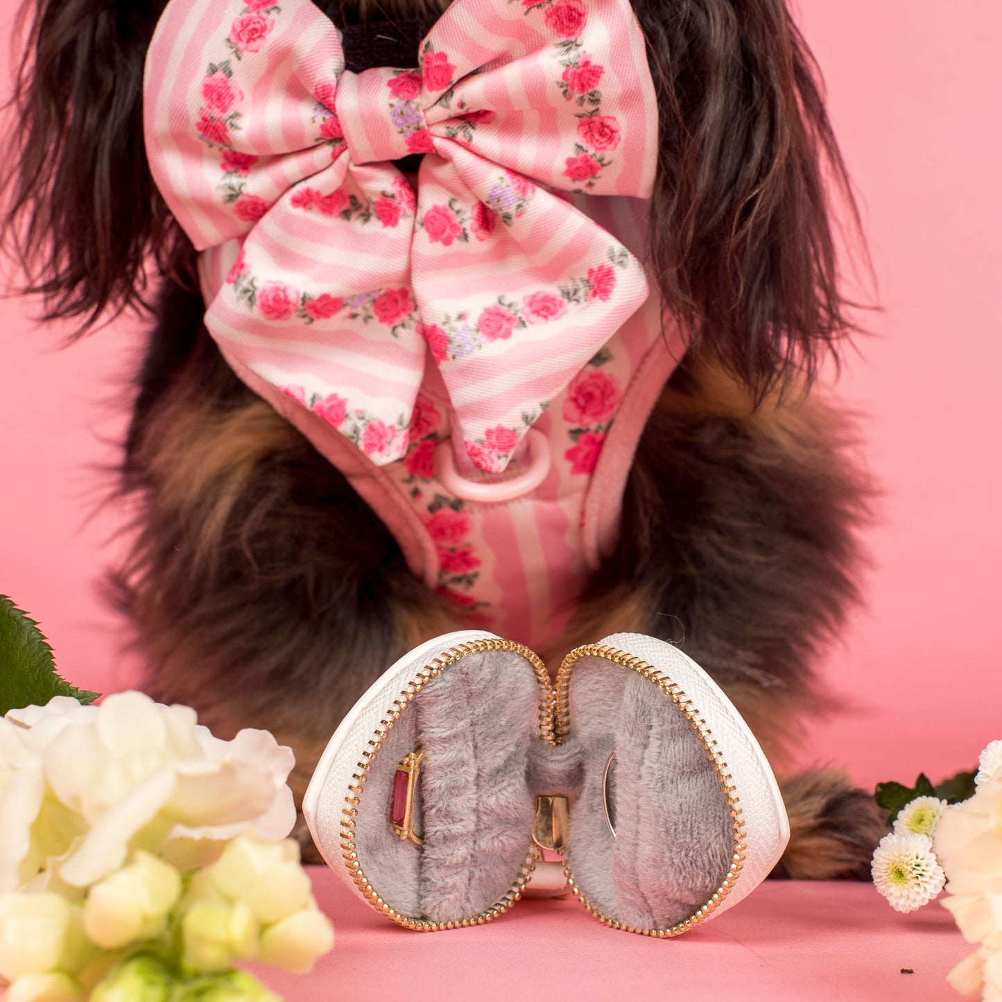 Heart Dog Ring Bearer Pouch