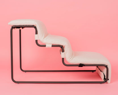 Pet Stairs for Cats & Dogs - White Boucle