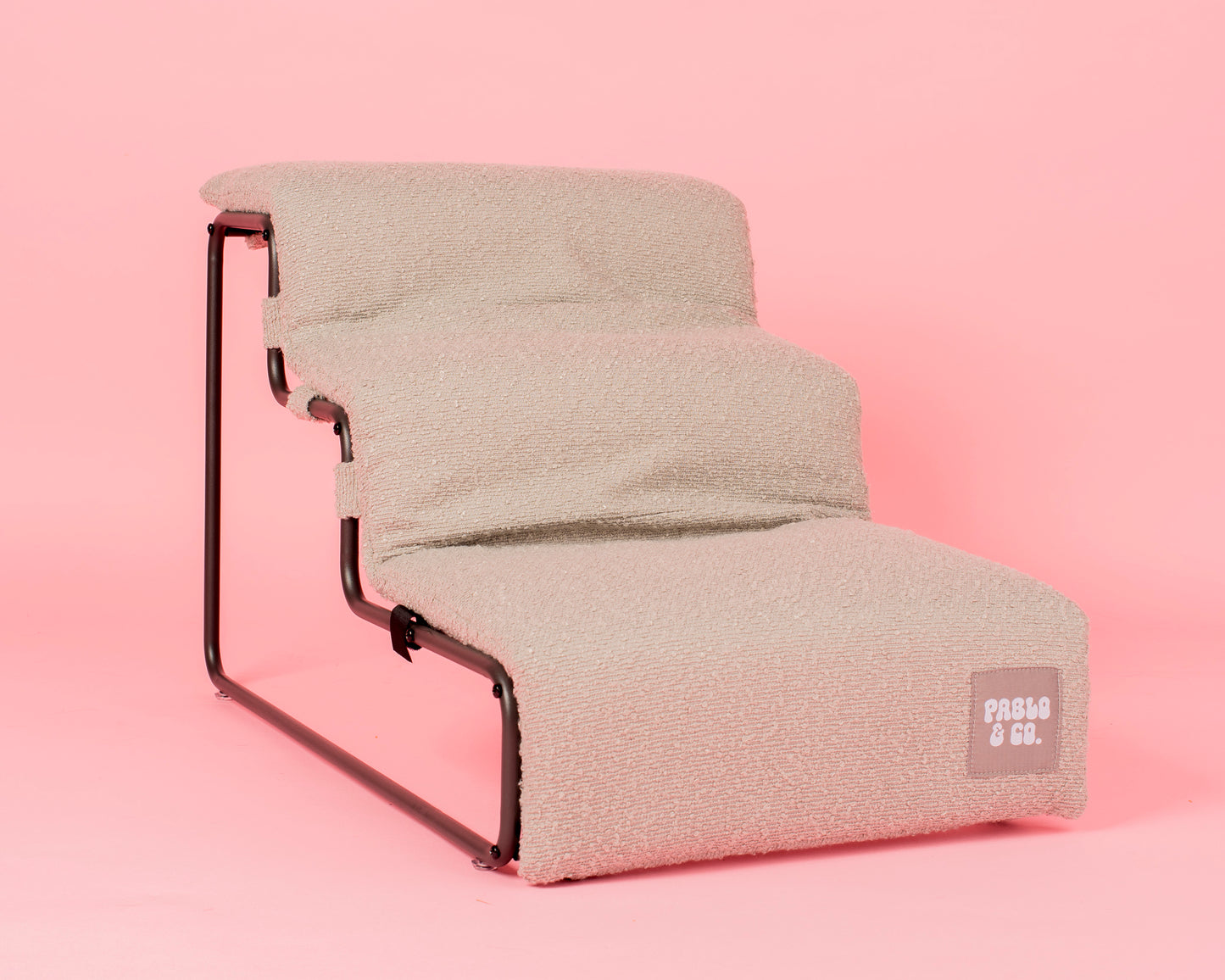 Pet Stairs for Cats & Dogs - Grey Boucle