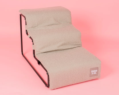Pet Stairs for Cats & Dogs - Grey Boucle