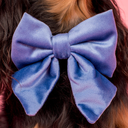 Blue Velvet Sailor Bow Tie