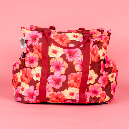 Deluxe Travel Car Bed: Hibiscus