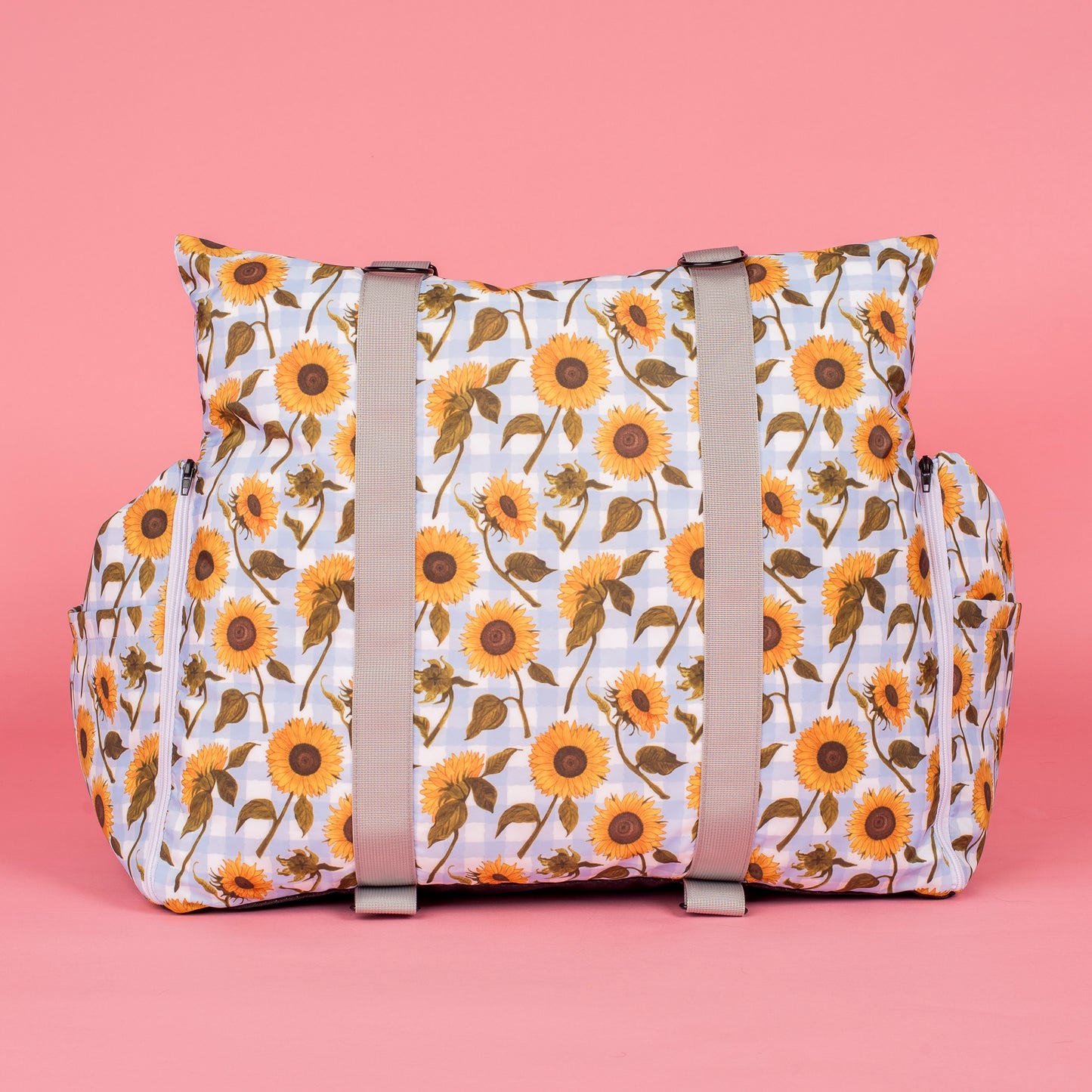 Deluxe Travel Car Bed: Sunny Sunflowers