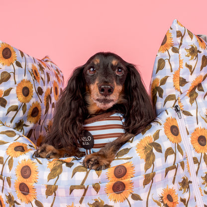 Deluxe Travel Car Bed: Sunny Sunflowers