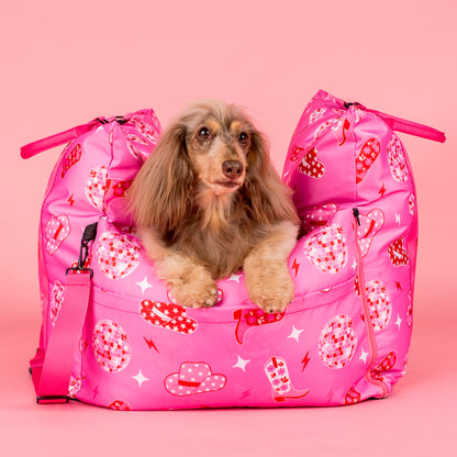 Deluxe Travel Car Bed: Disco Cowgirl