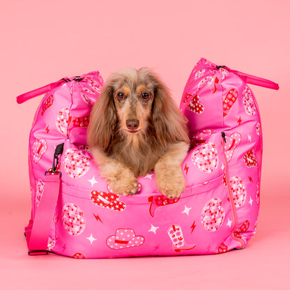 Deluxe Travel Car Bed: Disco Cowgirl