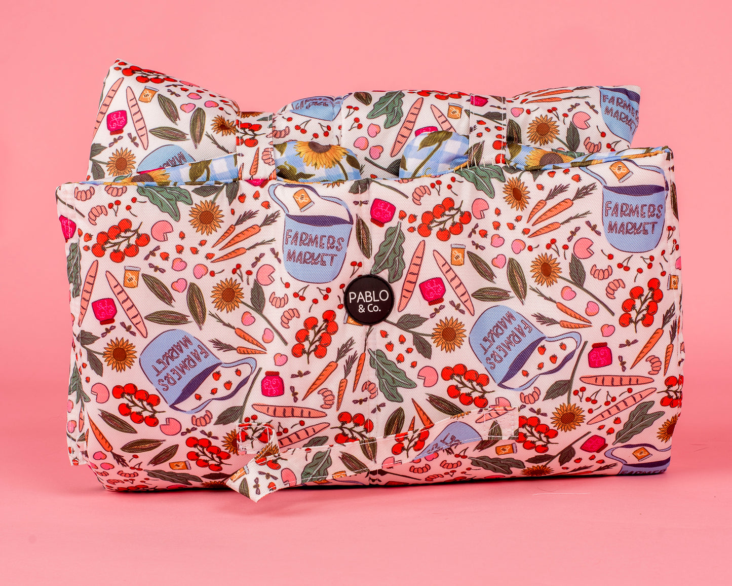 Deluxe Travel Mat: Farmers Market & Sunny Sunflowers