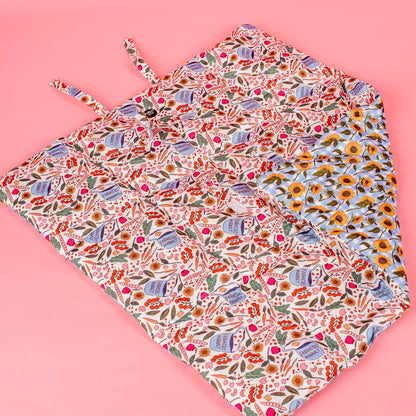 Deluxe Travel Mat: Farmers Market & Sunny Sunflowers