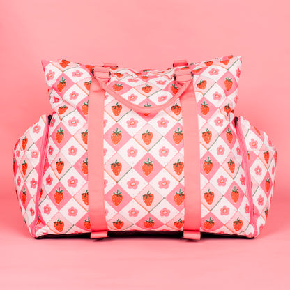 Deluxe Travel Car Bed: Strawberry Patch