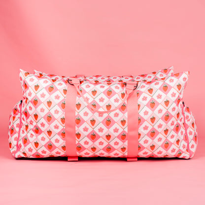 Deluxe Travel Car Bed: Strawberry Patch